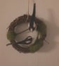Indoor wreath decoration with needle felted birds . - Image 5