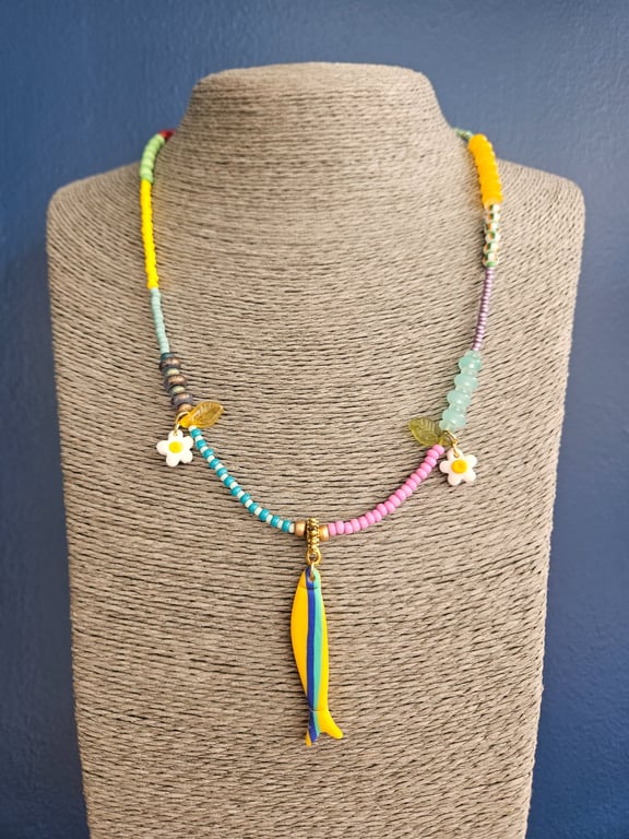 Sardine charm necklace 