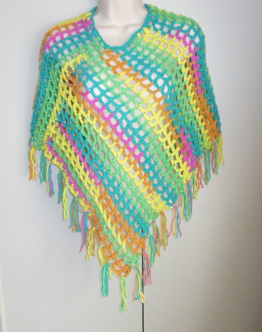 Boho festival party LGBT crochet poncho ( ref FA 451 A4)