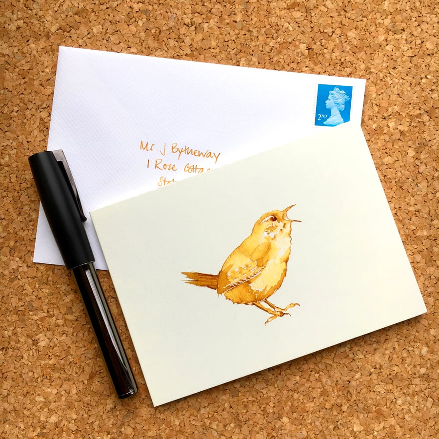 Noisy Wren A6 greetings card