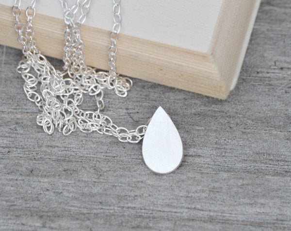 Raindrop Necklace Teardrop Necklace