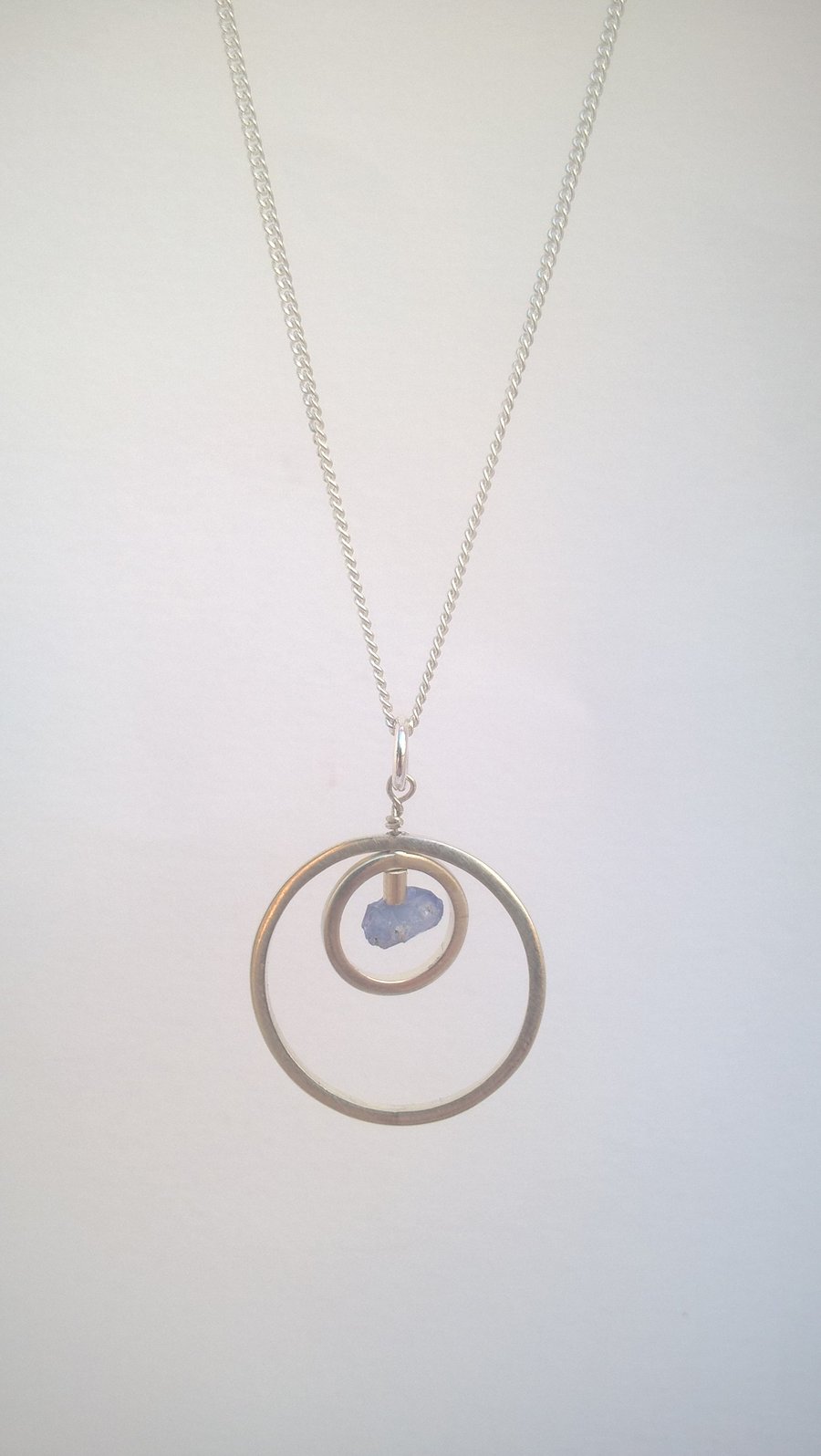 Silver and Sapphire Necklace