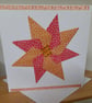 LARGE BLANK HANDMADE ORIGAMI PATTERNED DESIGN CARD. - Image 1