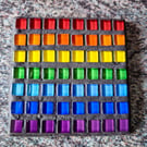 Rainbow mosaic coaster