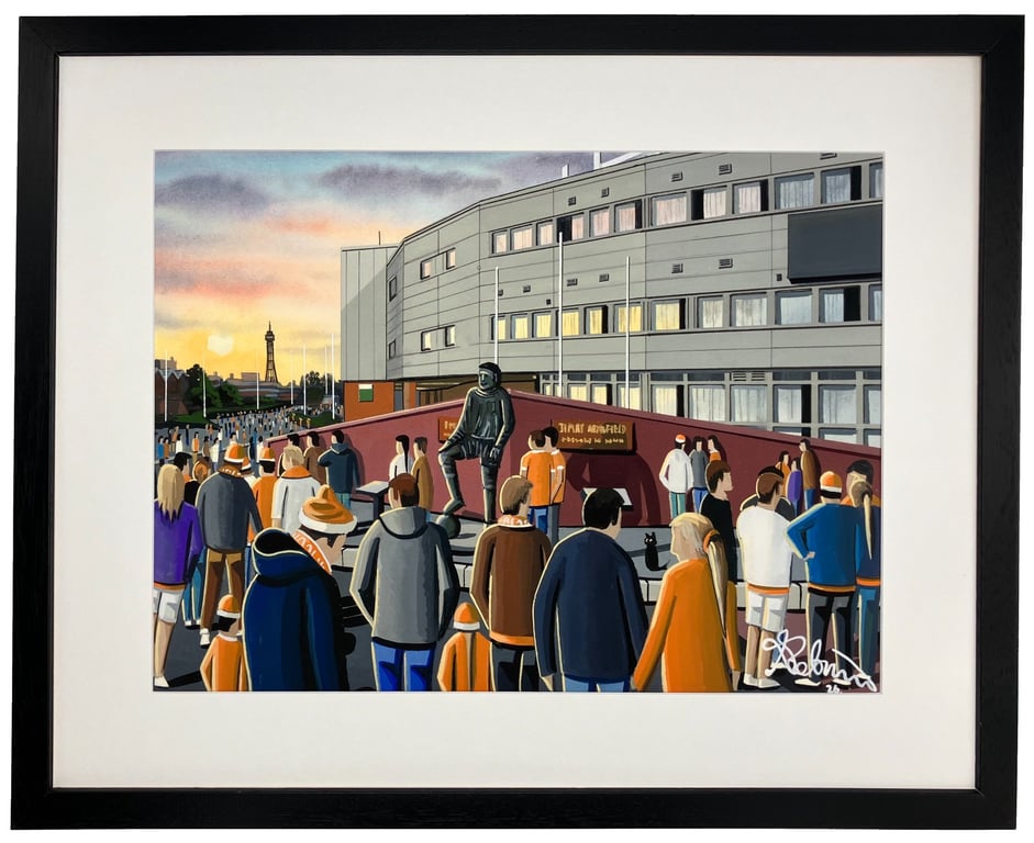 Blackpool. Bloomfield Road. Framed Football Club F.C Stadium Art Print 20" x 16"