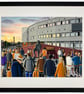 Blackpool. Bloomfield Road. Framed Football Club F.C Stadium Art Print 20" x 16"