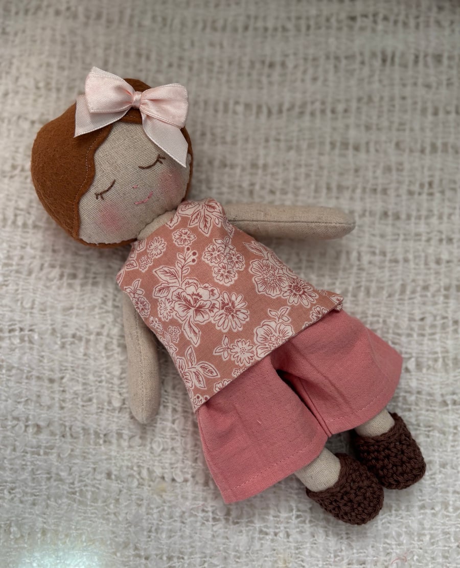 11” handmade rag doll
