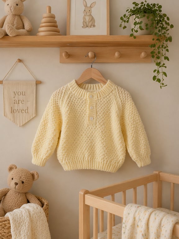 Yellow Unisex Jumper Cardigan 12 - 18 Months 