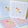 Greeting Card Pack of Four,Just to Say,Words for You,Delicate Floral Design