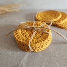  Set of 3 reusable crochet face scrubbies, cotton pads