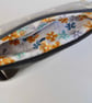 SOLDElasticated pencil case grey and yellow with birds for cover of notebook - Image 5