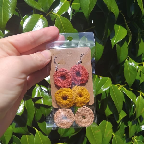 Handmade crochet earring
