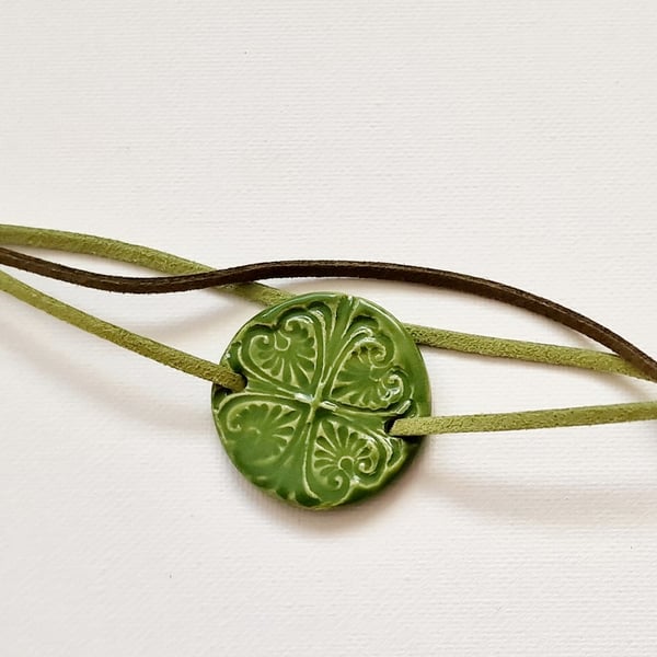 Handmade Bracelet with  Ceramic Button