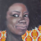 Oil portrait. Oil on oil paper. 40.5cm x 30.5 cm