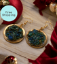 Chrysocolla Copper Geode Earrings - Free Postage - Image 1