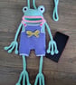 Handmade Crochet Frog Phone Bag, Cute  Crossbody Phone Holder
