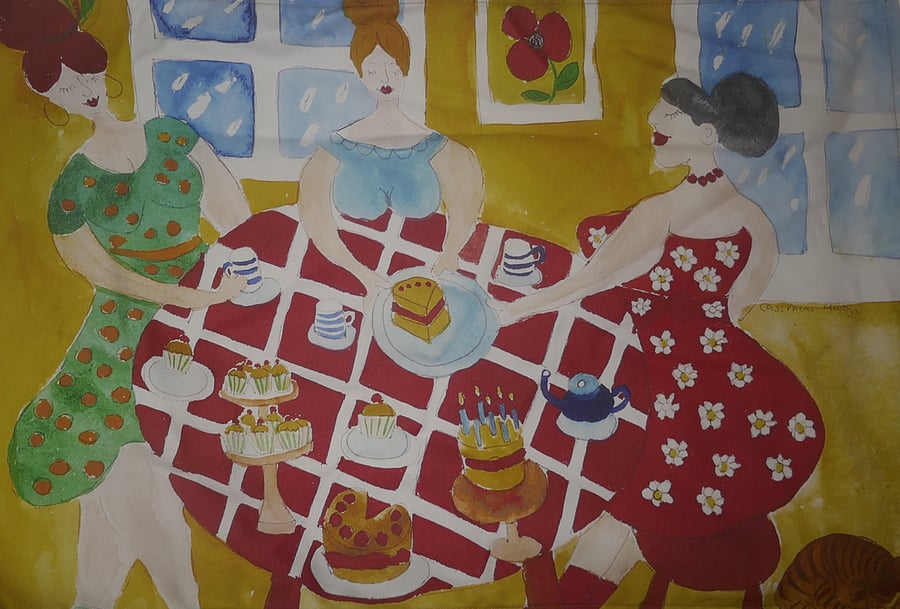 More Cake Ladies  Teatowel 