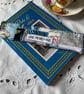 One More Page Bookmark Floral Shabby-Chic Embroidered Patchwork Quilted 