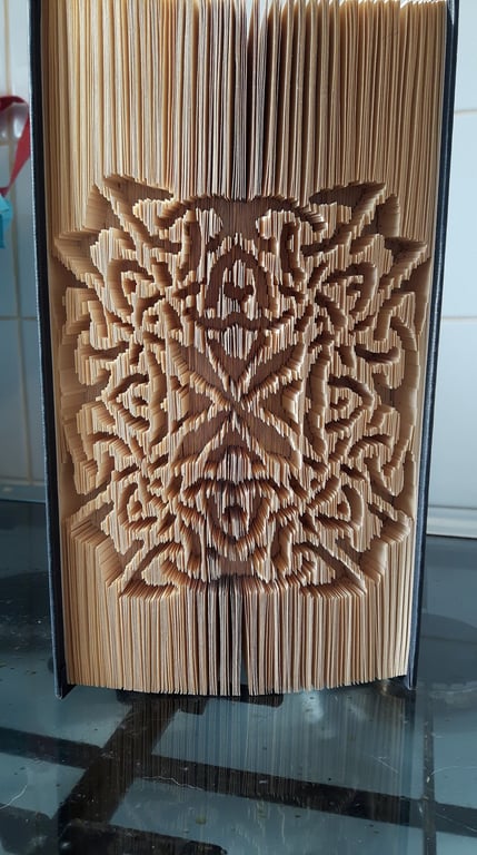 Intricate Pattern CUT & FOLD Book Folding Pattern - EMAILED PDF PATTERN