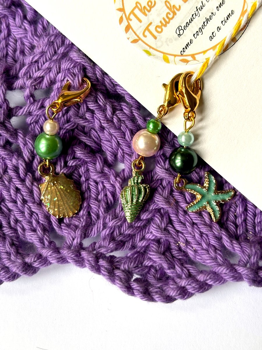 Nautical stitch markers for knitting or crocheting