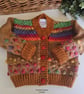  Designer Bobble Hand Knitted Baby Cardigan 9-18 mth size