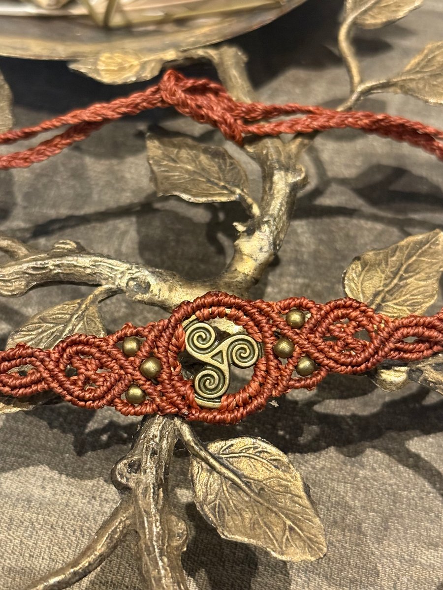 Bohemian Celtic Triskele spiral choker necklace, inc Free UK delivery