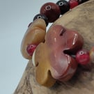 Goodlife v3. Mookaite, Garnet and Red Agate Stone Bracelet by BDS.