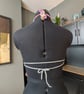 XS handmade crochet halter neck bralette top adjustable corset design - Image 4