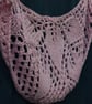 Chunky hand knit lace capelet in blossom pink 100% wool - design SB168 - Image 8