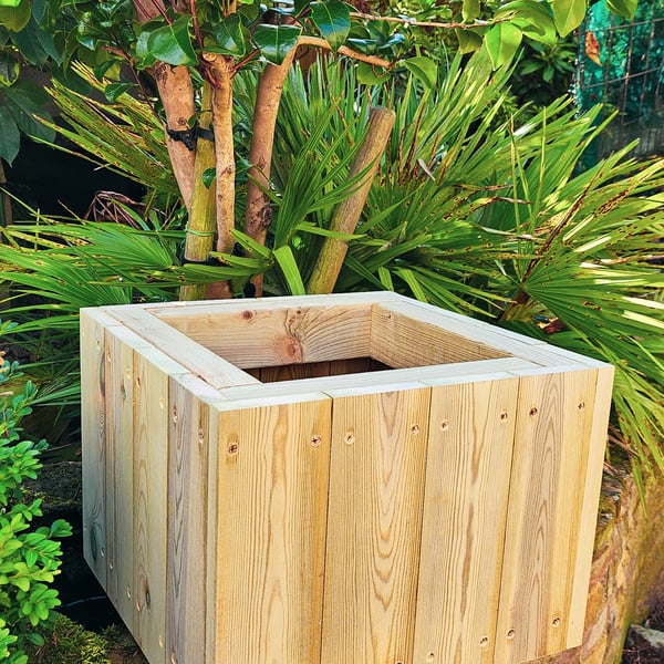 Peak District Deluxe Wooden Treated Garden Planter Handmade