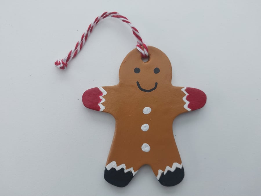 Gingerbread Man Person Christmas Hanging Decoration