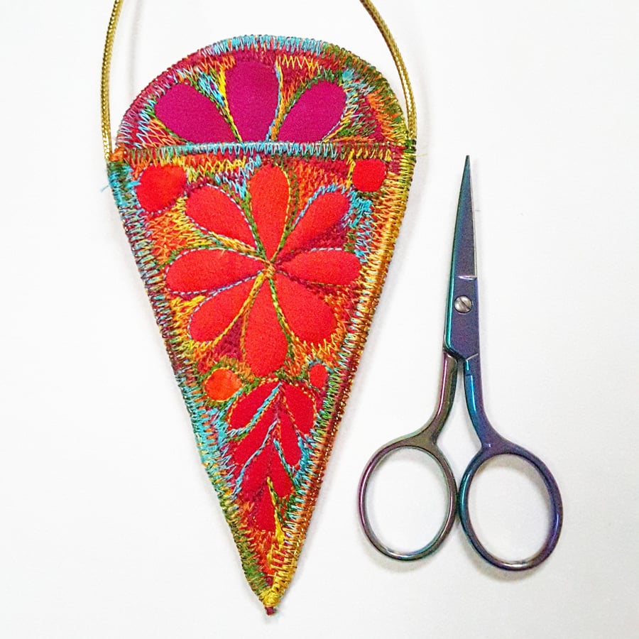 Embroidery Scissor Holder Necklace 