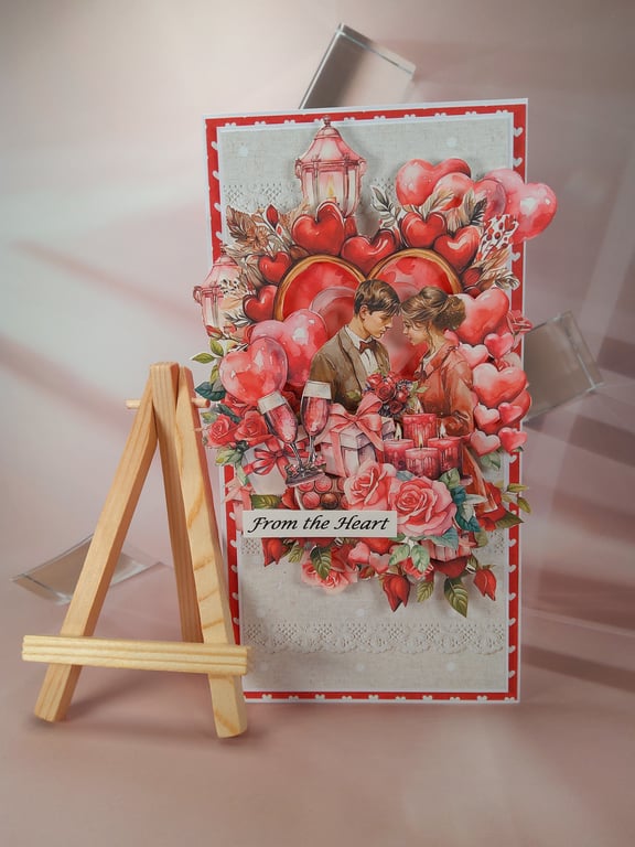 Handmade Romantic Valentine’s Card (92) From the Heart