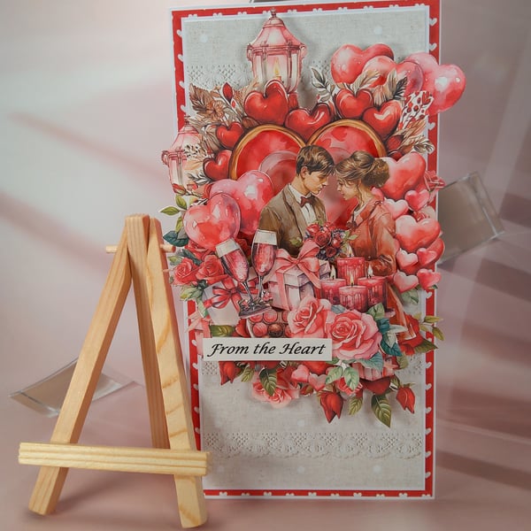 Handmade Romantic Valentine’s Card (92) From the Heart