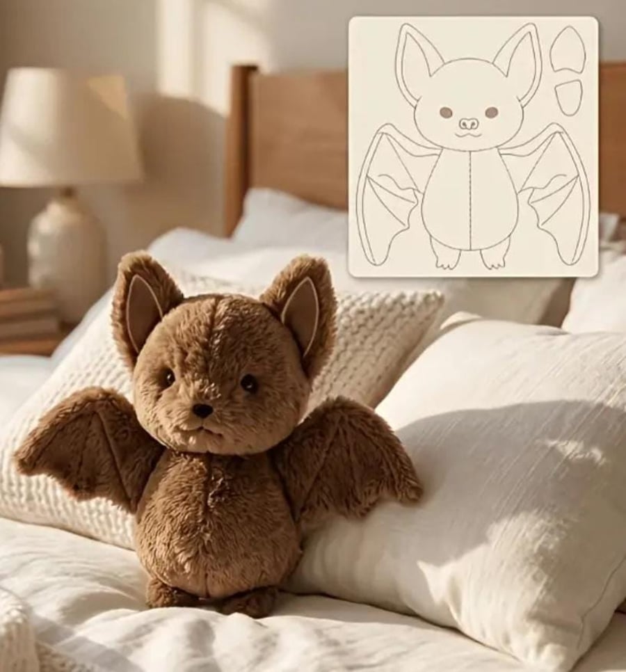 Bat Acrylic Sewing Template