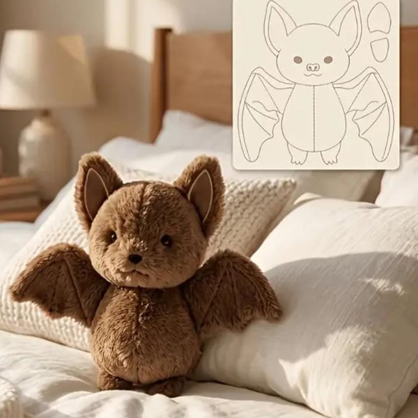 Bat Acrylic Sewing Template