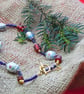 Artisan porcelain bead necklace with glass foil beads  - Image 2