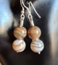 Gorgeous Stripey Coffee Lace Agate Earrings  - Image 7