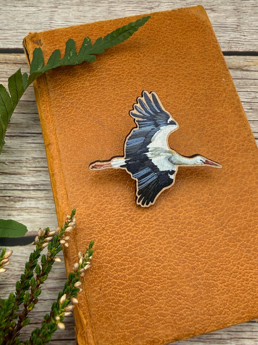 White Stork Pin Badge