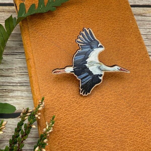 White Stork Pin Badge