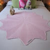 Pink baby blanket, baby girl, newborn, star shape, hand crochet