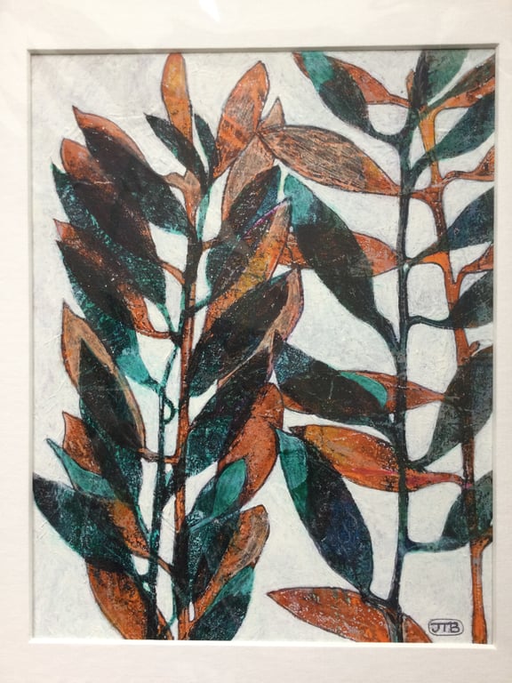 Original Painting of Plants Using Mixed Materials