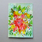 original art hand painted floral painting ( ref FA 301 G1 )