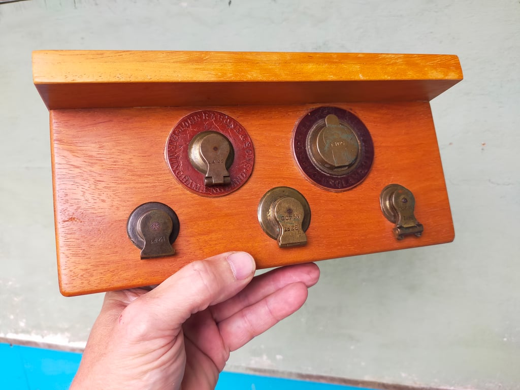 Vintage Tape Measure Key and Letter Rack 16