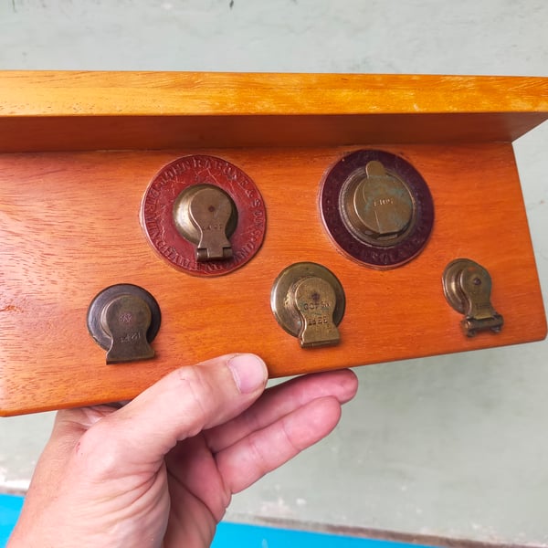 Vintage Tape Measure Key and Letter Rack 16