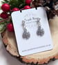 Snowflake Diamanté Drop Stud Christmas Earrings - Image 2