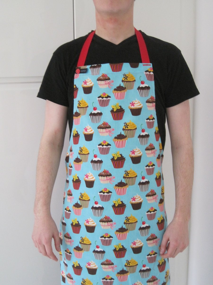 GAYPRONS - Aprons in Robert Kaufmann's Sweet Tooth Cupcake fabric