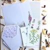 Floral letter writing set