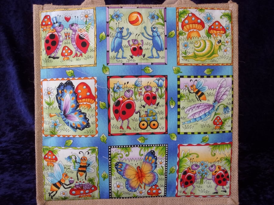 Comical Insects Medium Jute Bag