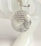 Howlite Donut Handbag Charm with Chainmaille Chain and Keyring - Image 1
